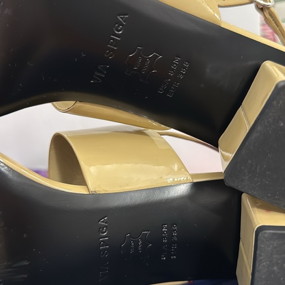 Via Spiga Forte Floating Illusion Block Heel Sandal Italy 8.5 - Picture 10 of 12